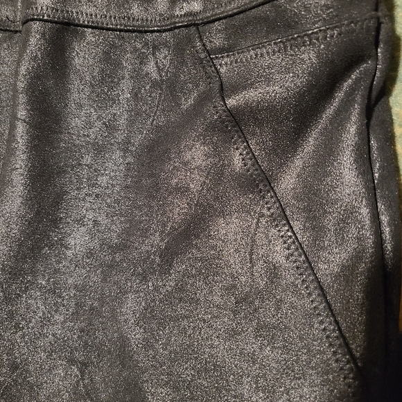 Free People Midnight Black Vegan Suede Leggings - Picture 4 of 7